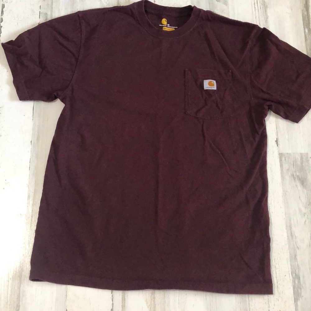 Carhartt maroon tee size M. - Picture 1 of 7